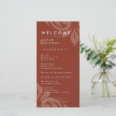 Smaakvol Elegant Damask LushSienna Trouwprogramma (Staand voorkant)