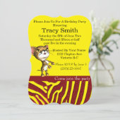 Smaakvol feestje cheeta verjaardagsuitnodiging 7 kaart (Staand voorkant)