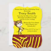 Smaakvol feestje Cheetha Verjaardag uitnodiging 7 (Voorkant)