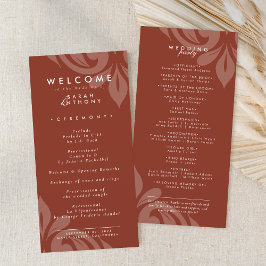 Smaakvol Minimaal Damask LushSienna Huwelijksprogr