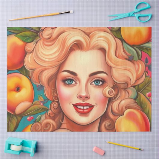 Smaakvolle Femmes Peachy Keen Decoupage Papier (Craft)