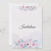 Smaakvolle trouwkaart, roze aquarel kaart (Achterkant)