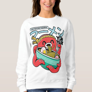 Smaakvolste Ramen Octopus – Kawaii Japanse Noedels Trui
