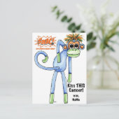 SMAC! Sock Monkeys against Cancer - NoMo Briefkaart (Staand voorkant)