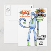 SMAC! Sock Monkeys against Cancer - NoMo Briefkaart (Voorkant / Achterkant)