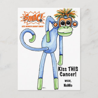 SMAC! Sock Monkeys against Cancer - NoMo Briefkaart