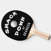 SMACK DOORDAT NAAM Editable Black Tafeltennisbatje (Zijkant)