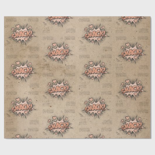 SMACK!  stripboek Steampunk Pop Cadeaupapier (Vlak)