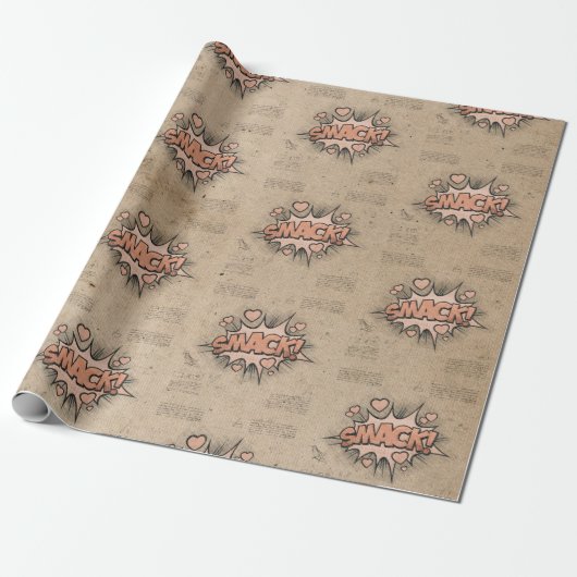 SMACK!  stripboek Steampunk Pop Cadeaupapier (Uitgerold)