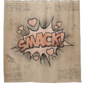 SMACK!  stripboek Steampunk Pop Douchegordijn (Voorkant)