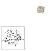 SMACK!  stripboek Steampunk Pop Rubberstempel (Gestempeld)