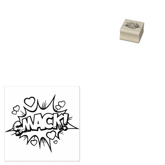 SMACK!  stripboek Steampunk Pop Rubberstempel (Gestempeld)