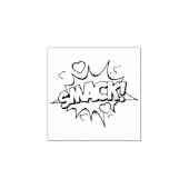 SMACK!  stripboek Steampunk Pop Rubberstempel (Afrduk)