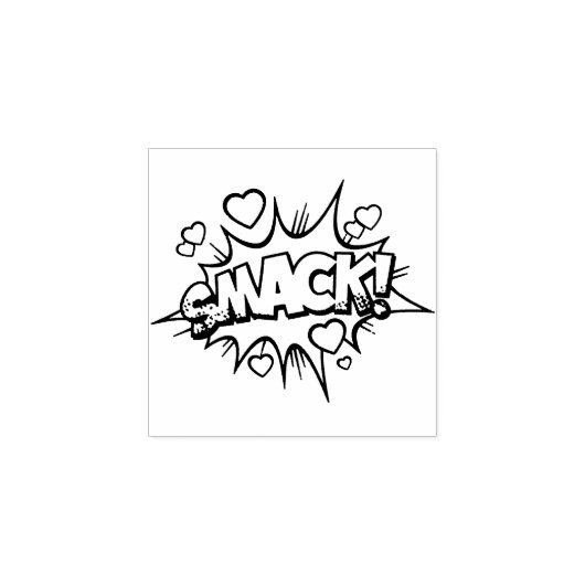SMACK!  stripboek Steampunk Pop Rubberstempel (Afrduk)