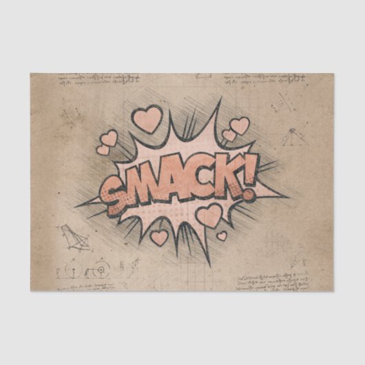 SMACK!  stripboek Steampunk Pop Tissuepapier (Voorkant)