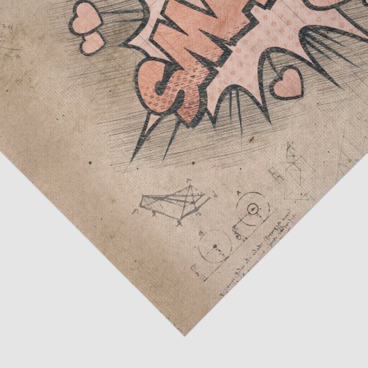 SMACK!  stripboek Steampunk Pop Tissuepapier (Detail)