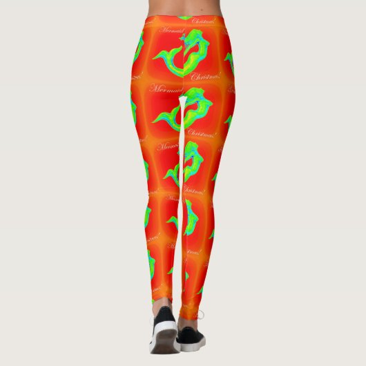 smaïde kerst rood / groen leggings (Achterkant)