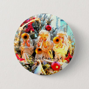smakelaar voor kerst angels ronde button 5,7 cm