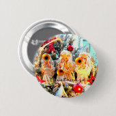 smakelaar voor kerst angels ronde button 5,7 cm (Voorkant /achterkant)