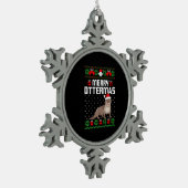 smakelaarster voor kerst tin sneeuwvlok ornament (Links)