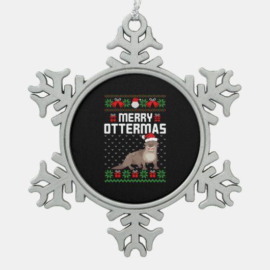 smakelaarster voor kerst tin sneeuwvlok ornament (Voorkant)