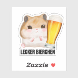 Smakelijk bier X Sad Hamster Meme Bier Tarwe Bier Sticker
