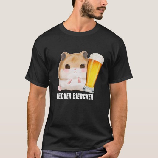 Smakelijk bier X Sad Hamster Meme Bier Tarwe Bier T-shirt (Voorkant)