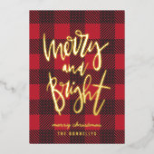 smakelijk en helder roodkleurig folie script kerma folie feestdagenkaart (Voorkant)