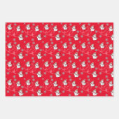 smakelijk gesneden kerstsneeuwpoppen inpakpapier vel (Voorkant 3)