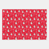 smakelijk gesneden kerstsneeuwpoppen inpakpapier vel (Voorkant 2)