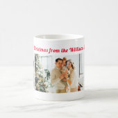 smakelijk kerstfeest 3 foto collage feestdag stijl koffiemok (Center)