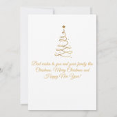 smakelijk kerstfeest gouden feestelijke foto notitiekaartje (Achterkant)