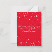 smakelijk kerstfeest rode foto ' s collage vakanti notitiekaartje (Achterkant)