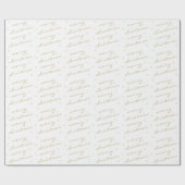 smakelijk kerstmis goudtheken cadeaupapier (Vlak)