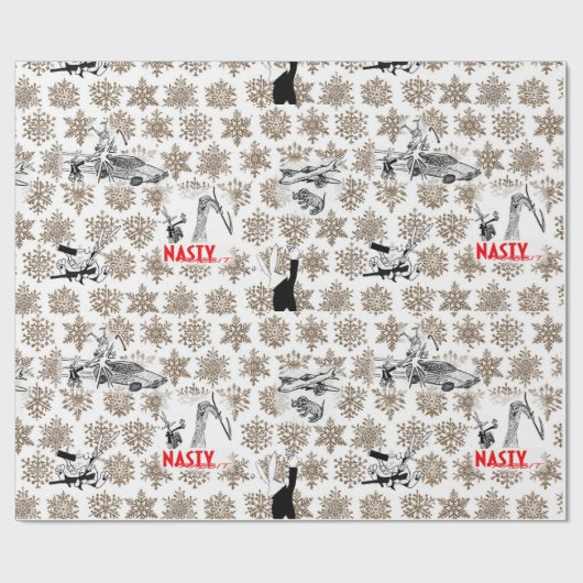 Smakelijk konijnenkerstthema: wrapppapier! cadeaupapier (Vlak)