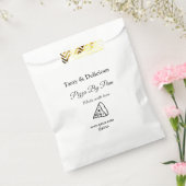 Smakelijk pizzarestaurant cafe gemaakt met liefde  bedankzakje (Gezegeld)