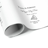 Smakelijk pizzarestaurant cafe gemaakt met liefde  cadeaupapier (Rol Hoek)