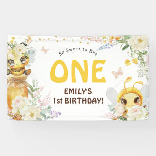 Smakelijk voor bijen EEN' 1e verjaardag Spandoek
