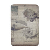 smakelijk woordenboek print modern  seashell badmat (Voorkant Verticaal)