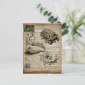 smakelijk woordenboek print modern  seashell briefkaart (Staand voorkant)