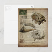 smakelijk woordenboek print modern  seashell briefkaart (Voorkant / Achterkant)
