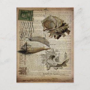 smakelijk woordenboek print modern  seashell briefkaart