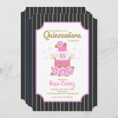 Smakelijke Cake Quinceañera Kaart (Voorkant / Achterkant)