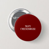 Smakelijke Cheeseburger Knop Ronde Button 5,7 Cm (Voorkant /achterkant)