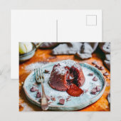 Smakelijke Chocolade Lava Cake verjaardag Feestdagenkaart (Voorkant / Achterkant)