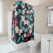 Smakelijke kersen. Naadloze achtergrond van een Douchegordijn (In situ)