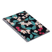 Smakelijke kersen. Naadloze achtergrond van een Notitieboek (Rechterzijde)