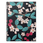 Smakelijke kersen. Naadloze achtergrond van een Notitieboek (Voorkant)