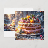 SMAKELIJKE KERST FEESTDAGENKAART (Voorkant / Achterkant)