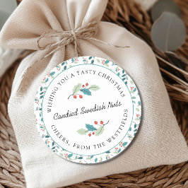 Smakelijke Kerst Zelfgemaakte Voedsel Gift Label